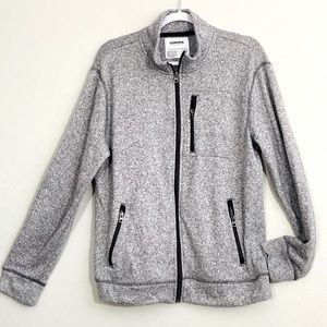 Sonoma unisex heather gray zip sweater jacket L